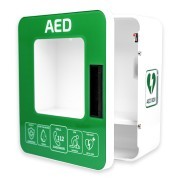 Szafka metalowa na defibrylator AEDBOX wewnętrzna z alarmem dźwiękowym