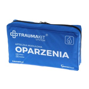 TRAUMA KIT Apteczka Modułowa (O) Oparzenia + Uchwyt ścienny M2 z instrukcją